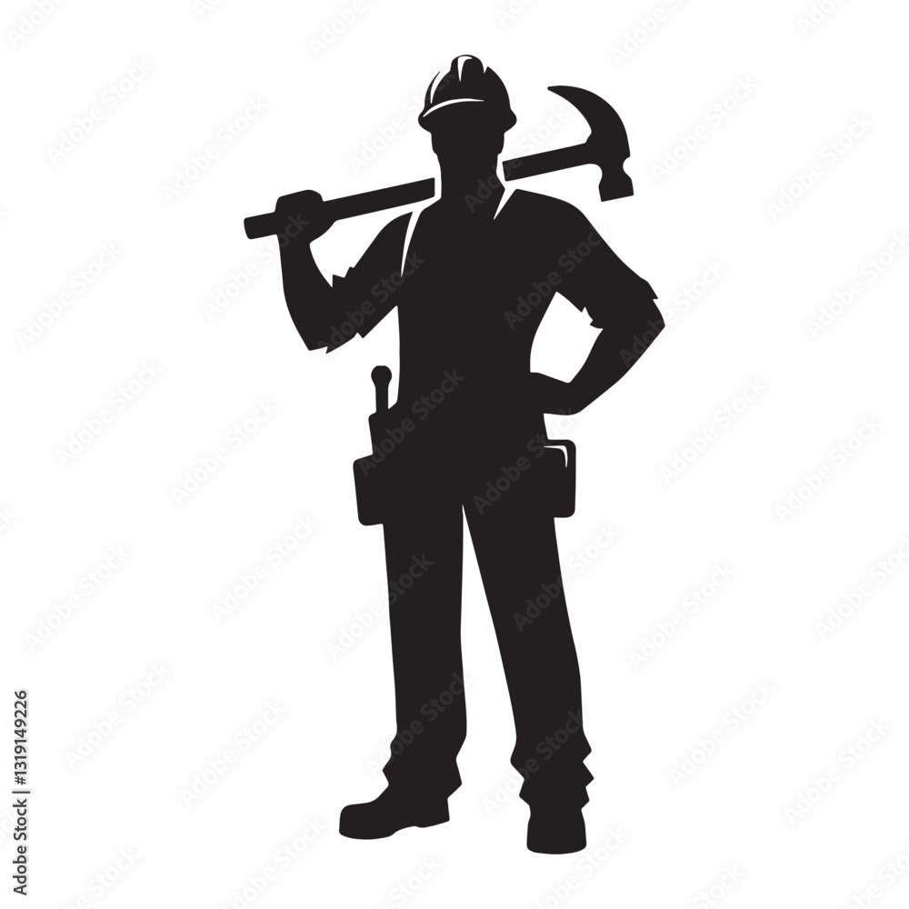 Master Worker silhouette, crafting excellence with precision - Worker illustration - Minimalist Worker vector - Profession silhouette
Master Worker silhouette, crafting excellence with precision - Worker illustration - Minimalist Worker vector - Profession silhouette