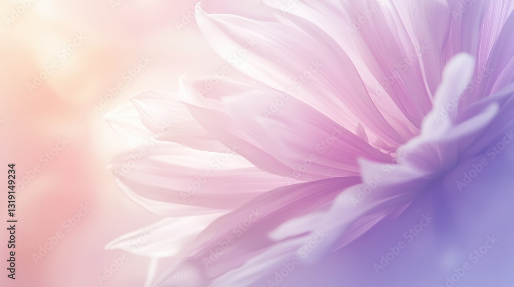 Fototapeta premium Smooth pastel gradient blending pink and lavender, creating calming modern aesthetic