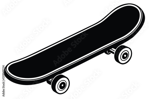 Skateboard silhouette vector