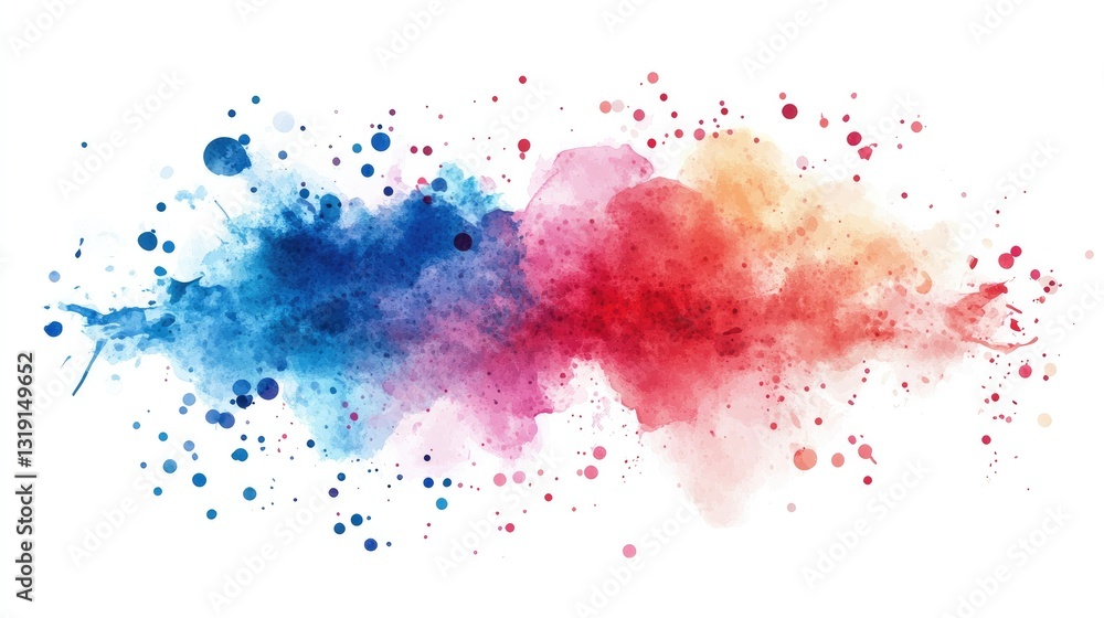 Fototapeta premium Vibrant watercolor splash with rich color textures, ideal for modern vector designs and creative projects