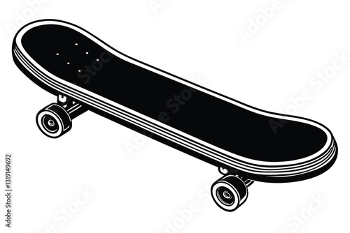 Skateboard silhouette vector
