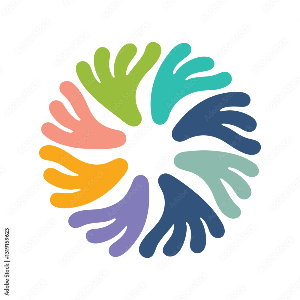 Obraz premium Colorful abstract shapes fluid hand drawn organic shapes vector shape creative element