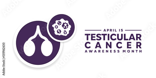 Bild auf Leinwand April Is Testicular Cancer Awareness Month