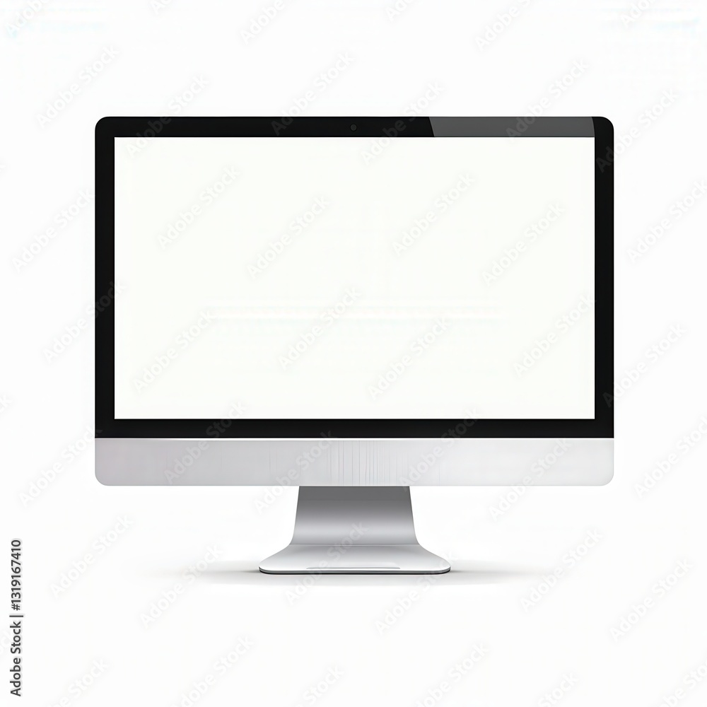 Minimalistic white background vector of computer screen design version 6 Minimalistic white background vector of computer screen design version 6
