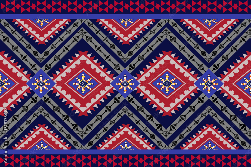 Abstract ethnic geometric pattern design for background and wallpaper. Seamless striped pattern in Aztec style. Folk embroidery. Abstract ethnic geometric pattern design for background and wallpaper. Seamless striped pattern in Aztec style. Folk embroidery.