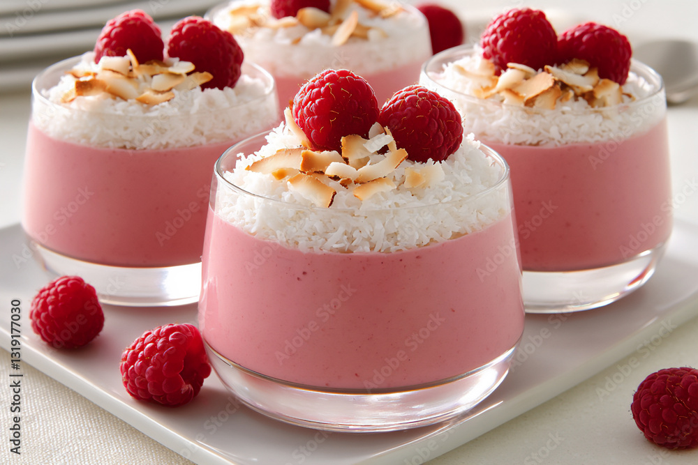 raspberry coconut pudding raspberry coconut pudding