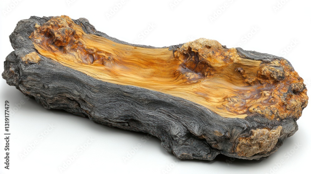 Fototapeta premium Hand Carved Olive Wood Bowl: Rustic Elegance