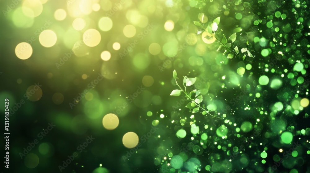 Obraz premium a green and yellow background with a lot of bubbles