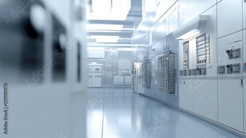 Modern Electrical Control Room Interior