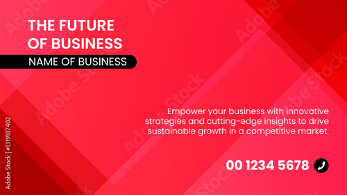 Editable Simple Business Conference Invitation with Geometric Design and Speaker Photo Area