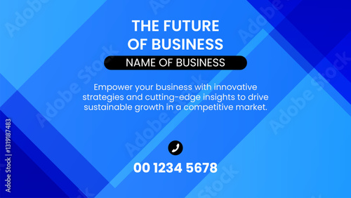 Editable Simple Business Conference Invitation with Geometric Design and Speaker Photo Area