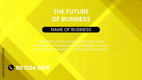 Editable Simple Business Conference Invitation with Geometric Design and Speaker Photo Area