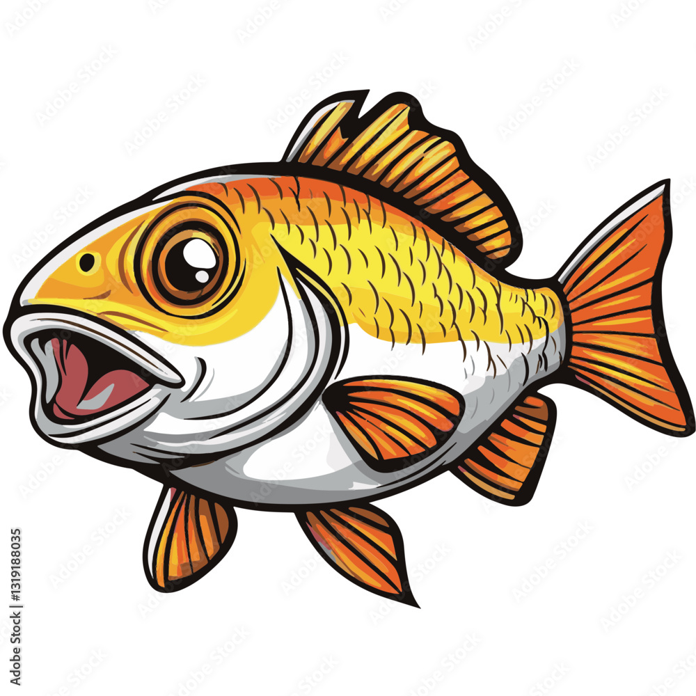 Fototapeta premium vector illustration of a fish
