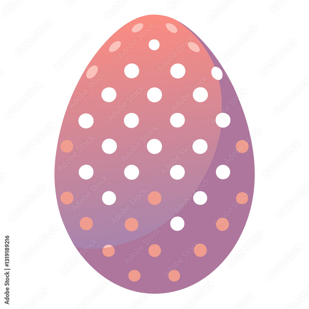 Modern Dotted Easter Egg. Simple Flat Vector Illustration for Spring cute icon happy design Modern Dotted Easter Egg. Simple Flat Vector Illustration for Spring cute icon happy design