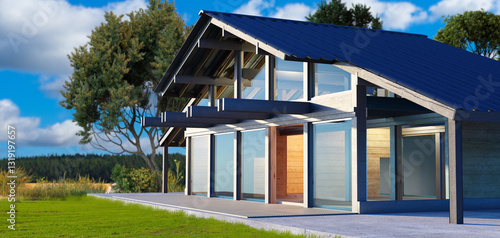 Modern house. Country cotta...