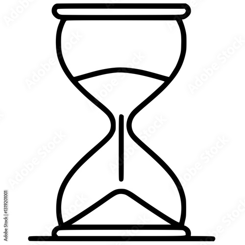 One line art hourglass silhouette