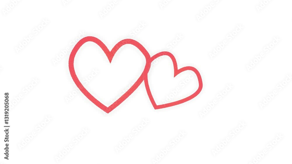 animated motion graphic love pop up with white background 4k animated motion graphic love pop up with white background 4k