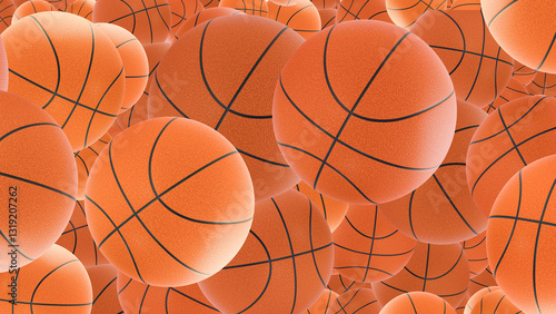 Basketballs balls. Sports b...