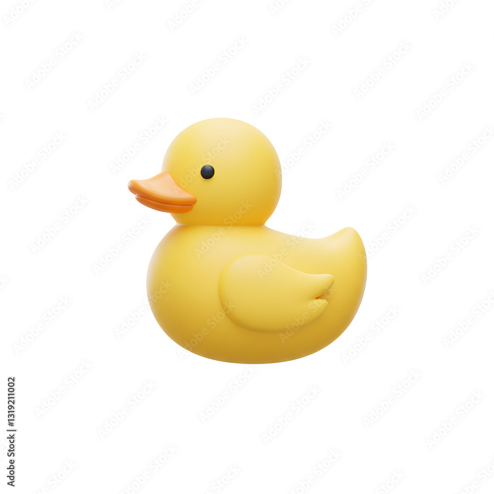 Fototapeta premium Small Duckling Line Icon with a Curved Beak