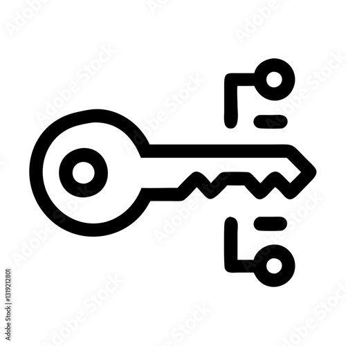 Data Encryption Key (DEK) icon illustrating security and cryptographic concepts
