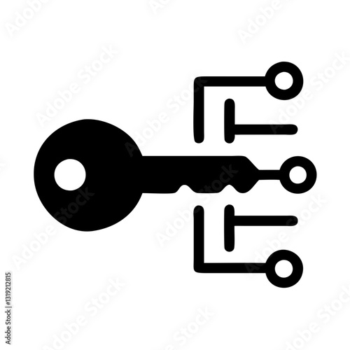 Data Encryption Key (DEK) icon representing security and cryptography principles
