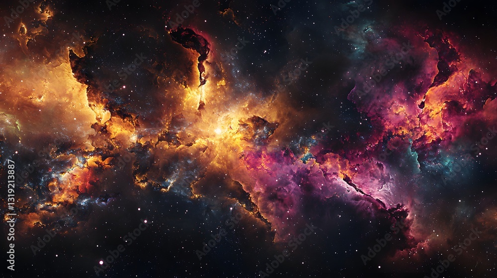 74. A deep-space rift revealing the vibrant colors of a new universe being formed 74. A deep-space rift revealing the vibrant colors of a new universe being formed