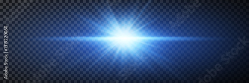 Blue light star.Flash blue color png.Bright burning particles blue light vector illustrator.