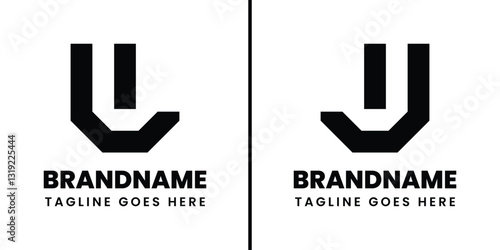 Letters LI and JI Geometric Monogram Logo, suitable for any brand with IL LI IJ JI initials