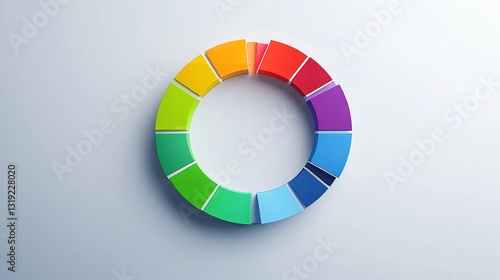 Free Download A Vibrant Spectrum Of Colors Arranged In A Captivating Circle, Representing Unity And Diversity, Against A Minimalist Off-white Background - GFXLoad