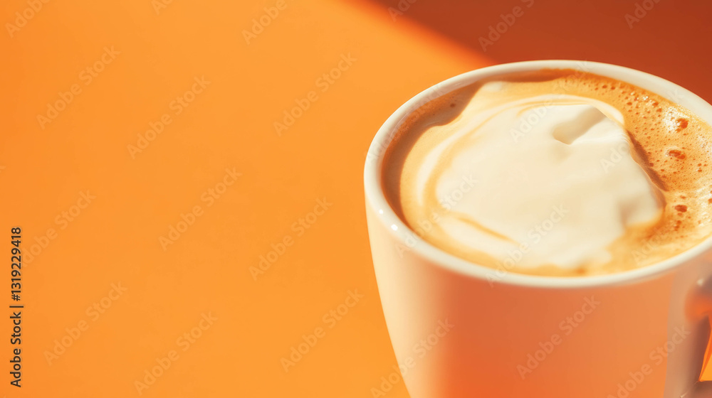 Coffee and cream delight in a bright setting for morning inspiration Coffee and cream delight in a bright setting for morning inspiration