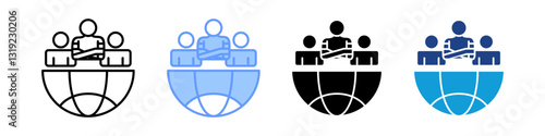 Outsource icon set multiple style collection	