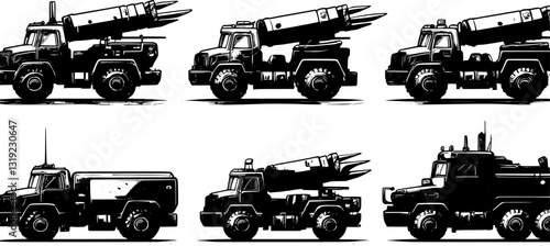 Modern missile icon isolated vector on white background
