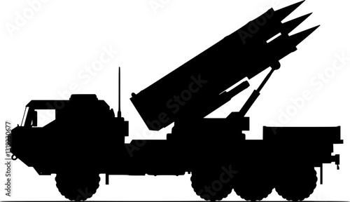 Modern flat missile icon isolated vector on white background
