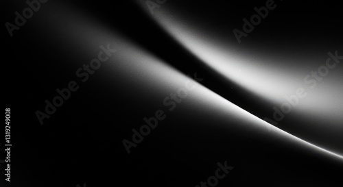 A Grayscale Dance Of Light And Shadow, A Flowing, Sensual Curve Unfolding Across A Dark Canvas With Subtle Textural Details