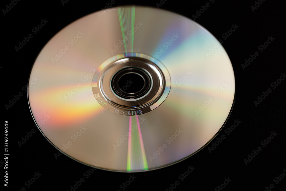 Compact Disc isolated on black background Compact Disc isolated on black background