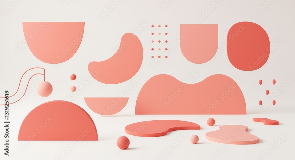 Coral Dreamscape A Playful Composition Of Organic Shapes And Muted Tones Creating A Serene And Modern Aesthetic Coral Dreamscape A Playful Composition Of Organic Shapes And Muted Tones Creating A Serene And Modern Aesthetic