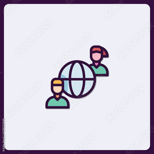 Global connection concept symbolizing international network communication