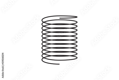 Flexible spring icon outline set sign