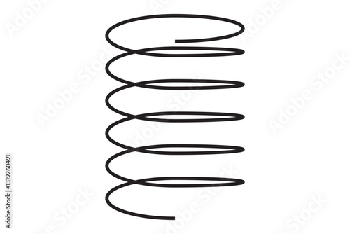 Flexible spring icon outline set sign