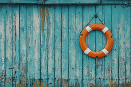 Life Preserver on Wooden Wall