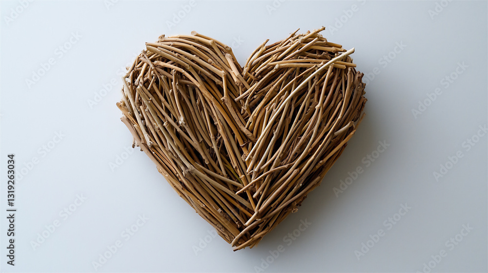 romantic heart-shaped twig arrangement romantic heart-shaped twig arrangement
