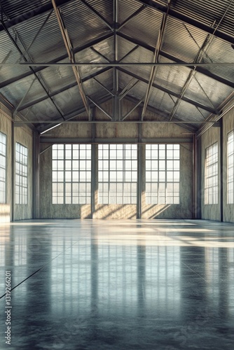 Wallpaper Mural Large Empty Room With Windows Torontodigital.ca