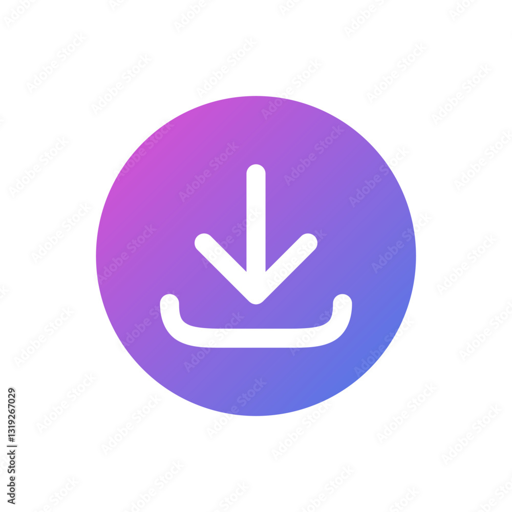 Download vector icon, flat design install symbol Download vector icon, flat design install symbol