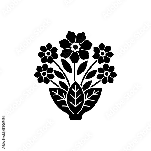 creative details bouquet icon Vector Illustration