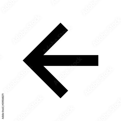 Free Download Back arrow vector icon, flat design symbol. - GFXLoad