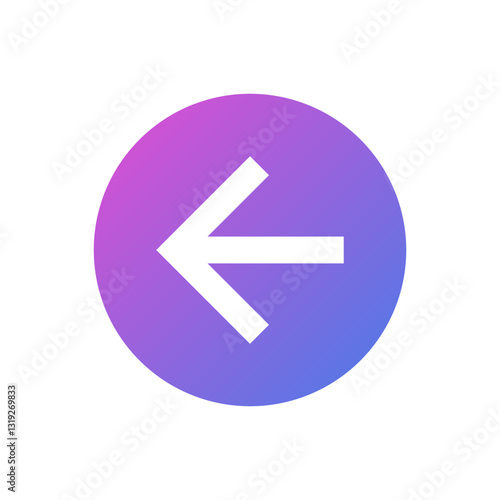 Free Download Back arrow vector icon, flat design symbol. - GFXLoad