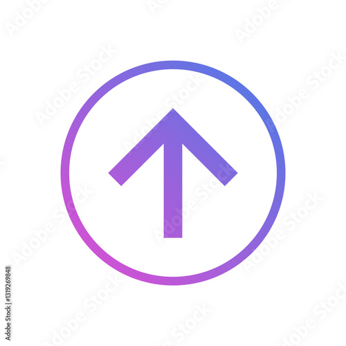 Free Download Upward arrow vector icon for website, flat design symbol. - GFXLoad