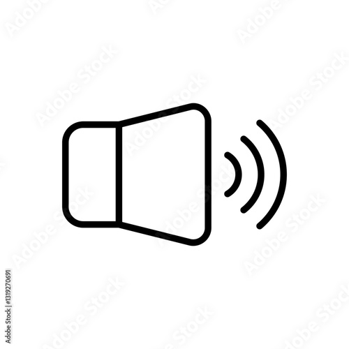 A sound icon that is often used in various designs, including apps, websites, and electronic devices. This symbol represents audio, sound, or voice in general.