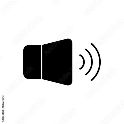 A sound icon that is often used in various designs, including apps, websites, and electronic devices. This symbol represents audio, sound, or voice in general.