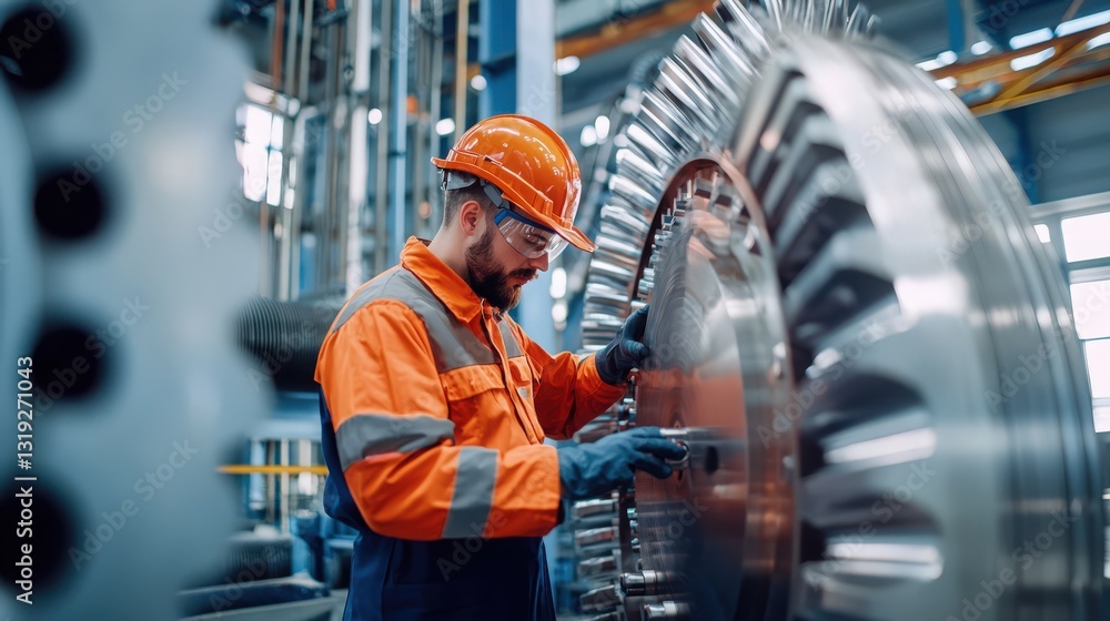 engineer performing machine inspection engineer performing machine inspection